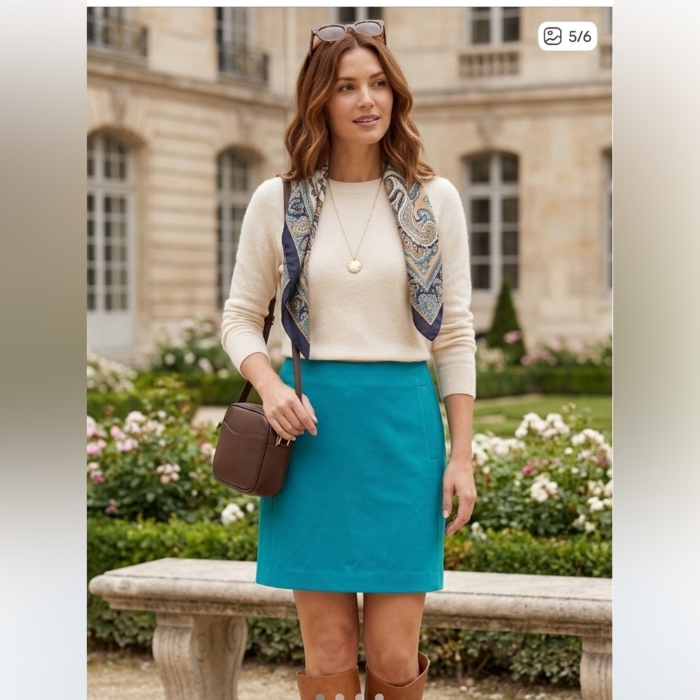 Banana Republic Turquoise Mini Skirt